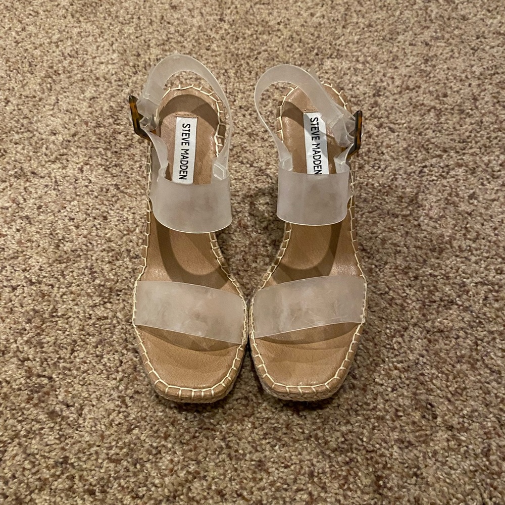Steve Madden Cream Tan Espadrille Sandals🤎